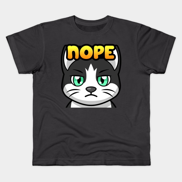 Angry Cat Kids T-Shirt by Tejas Farm